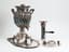 WARSZAWA FRAGET
SILVER PLATED SAMOVAR WITH PLATE