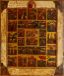 ICON ‘RESURRECTION - HARROWING OF HELL’ WITH PASSION, FEASTS AND EVANGELISTS
Vladimir region, Russia, early 19th century