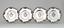 Set of 4 dishes, image of the coat of arms under the noble crown, the company of C. Faberge
Russia, Moscow, the firm of C. FABERGE, the Supplier of the Imperial court, 1908-1917.