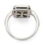 WHITE GOLD, DIAMOND AND EMERALD RING