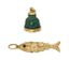 ENSEMBLE DE DEUX PENDENTIFS VINTAGE EN OR 18K