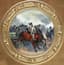 [After VASILY VERESHCHAGIN (1842-1904) and PETER HEINRICH VON HESS (1792-1971)]
MONUMENTAL MAHOGANY AND BRONZE SOUVENIR TABLE DECORATED WITH MEDALLIONS FEATURING SCENES OF THE NAPOLEONIC CAMPAIGN OF 1812
France, early 20th century