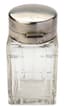 GRACHEV CUT GLASS SILVER-GILT TOPPED PERFUME BOTTLE
Grachev Brothers, Supplier to the Imperial Court., Russia, circa 1892-1917
