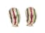 18K YELLOW GOLD, DIAMOND, RUBY, SAPPHIRE, EMERALD EAR CLIPS
