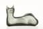 DAUM FRANCE GLASS SCULPTURE BY CLAUDE LHOSTE (1929-2009)
Seated cat