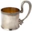 RUSSIAN SILVER GLASS HOLDER DECORATED WITH GRAPES, BEFORE 1917