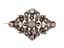 18K YELLOW GOLD AND SILVER BROOCH WITH ETHIOPIAN OPAL AND DIAMOND, 19TH CENTURY