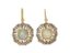 [SANS RESERVE]
BOUCLES D’OREILLES EN ARGENT DORE DIAMANTS ET OPALES