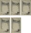 GEORGE I (1845-1913)
Five identical artistic blanks with a monogram under a princely crown. 1890s.