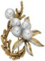 18K YELLOW GOLD DIAMOND AND BAROQUE PEARL BROOCH, CIRCA 1960S