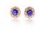 PAIR OF DIAMOND AND SAPPHIRE EARRINGS (GÜBELIN CERTIFICATE)