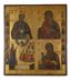 FOUR-PART ICON WITH SAINTS MOTHER OF GOD OF TENDERNESS, MOTHER OF GOD FEDOROVSKAYA, MOTHER OF GOD BOGOLYUBSKAYA, MOTHER OF GOD AGAINST THE INFUSION OF SORROW