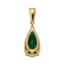 18K YELLOW GOLD AND EMERALD PENDANT