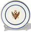 RUSSIAN PORCELAIN PLATE WITH TWO-HEADED EAGLE 
Imperial Porcelain Factory, St. Petersburg, period of Alexander II