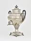 A large silver samovar