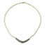 ART DECO STYLE 18K GOLD, DIAMONDS AND EMERALD NECKLACE