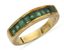 BAGUE VINTAGE EN OR JAUNE 18K ET ÉMERAUDES