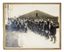 NICHOLAS II (1868-1918)
Photograph. Nicholas II at the Regimental Feast Inspecting a Detachment with Dogs. November 6, 1912