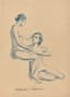 PAUL EMILE PISSARRO (1884-1972)
Three drawings: . Workers drinking in the tavern. Study of nudes. Nudes