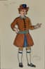 ALEXANDRE BENOIS (1870-1960)
Costume for Le Coq D’Or by Rimski-Korsakov at the Paris Opéra in 1927