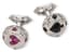 ‘SPADES’ 18K WHITE GOLD, DIAMOND, RUBY AND ONYX CUFFLINKS