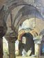 CHARLES MARIE BOUTON (1781-1853)
Monk praying in the ruins of a church