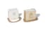 TWO CHANEL BAGS FOR PERFUME
Two white and gold synthetic leather perfume bags 'Coco Mademoiselle Chanel' and 'Gabrielle Chanel'.