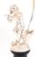 PAIR OF SILVER-PLATED METAL LAMPS WITH DANCING PUTTI
