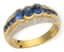 14K YELLOW GOLD, DIAMOND AND SAPPHIRE RING