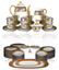 LALIQUE ‘COQUELICOTS D’OR’ LIMOGES PORCELAIN TABLE SERVICE, 113 pieces