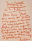 PABLO PICASSO (1881-1973)
Autograph letter signed «Picasso» addressed to Inès Sassier, 7 rue des Grands Augustins in Paris. 
«La Californie» Cannes A.M. 2 May 1961