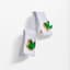 18K YELLOW GOLD STUD EARRINGS WITH EMERALDS AND DIAMOND