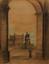 GEORGES LOUKOMSKI (1884-1954)
Two drawings:
1) A walk on the quay (Venice?)
2) Statue of King Jose I in Lisbon, Portugal