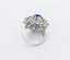 NATURAL SAPPHIRE, DIAMOND, TOPAZ, PERIDOT AND 18K WHITE GOLD COCKTAIL RING