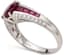 PLATINUM, RUBY, DIAMOND RING