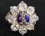 Imperial endowment Ring with monogram of Russian Tsar Alexander I
Blue enamel on silver set with diamonds and surrounded with eight, old cut, rose-cut diamonds. Eight diamonds, Circa 7ct...