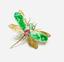 JADE, TOURMALINE AND DIAMOND DRAGONFLY BROOCH