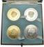Monaco
Rainier III, 1949-2004, Set 1966 : 2 pieces of 200 Francs 1966, AU 32g. and 2 pieces of 10 francs 1966, AG 25 g.