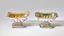 TWO RECTANGULAR-SHAPED SILVER SALTS WITH FLORAL FRIEZE
Russia, Saint Petersburg, 1830-40.
