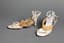 DIOR SATIN AND FAUX PEARLS HEELED SANDALS