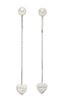SALVINI
PAIRE DE PENDANTS D’OREILLES EN OR GRIS 18K, DIAMANTS ET PERLES