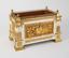 NEOCLASSICAL STYLE JARDINIERE
Beautiful rectangular jardiniere in white marble and gilded bronze.
