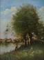 Paul Desire Trouillebert (1829-1900) Fishermen along the river