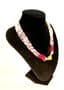 CULTURED PEARL, RUBY AND DIAMOND NECKLACE