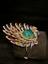 EMERALD, DIAMOND AND SAPPHIRE PEACOCK BANGLE