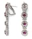 PAIR OF 18K WHITE GOLD, DIAMOND AND RUBY PENDANT EARRINGS