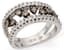 18K WHITE GOLD AND DIAMOND OPENWORK RING