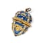 ‘EASTER EGG’ SILVER-GILT GUILLOCHE ENAMEL, ZIRCON AND CABOCHON GARNET PENDANT