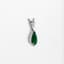18K YELLOW GOLD PEAR EMERALD AND DIAMOND PENDANT