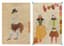 BERNARD DAYDÉ (1921–1986)
Two costume designs for Stravinsky’s ballet ‘Pulcinella’, choreographed by Maurice Béjart